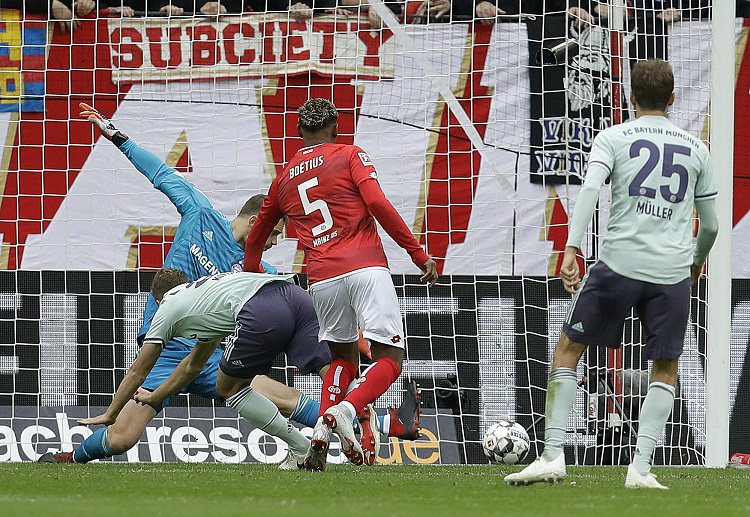 尽管博蒂乌斯在第48分钟扳平比分,但是美因茨依然不敌拜仁