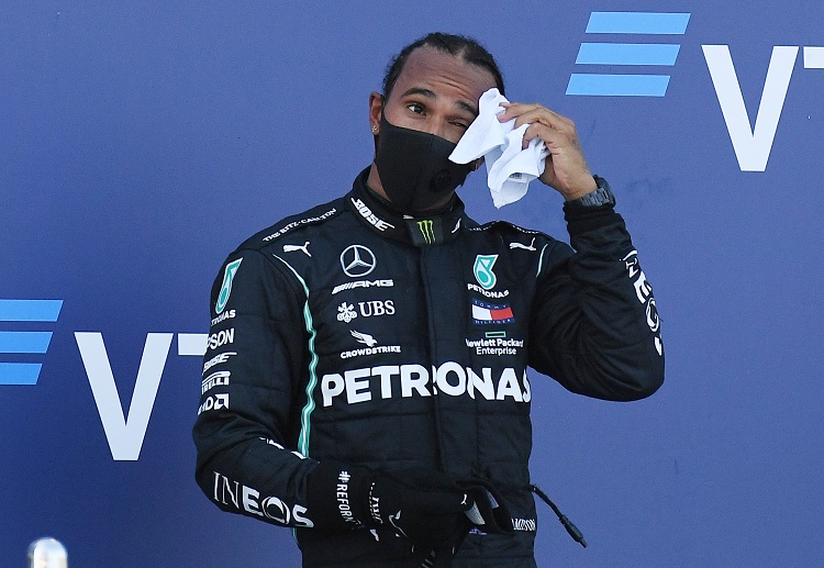 Lewis Hamilton finishes third in the Russian Grand Prix race