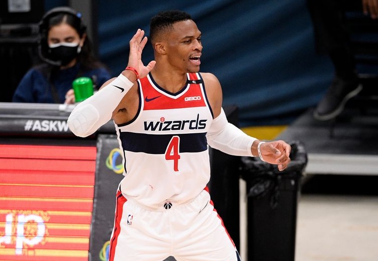 Russell Westbrook aims to spearhead the Wizards in beating the formidable Brooklyn Nets in NBA