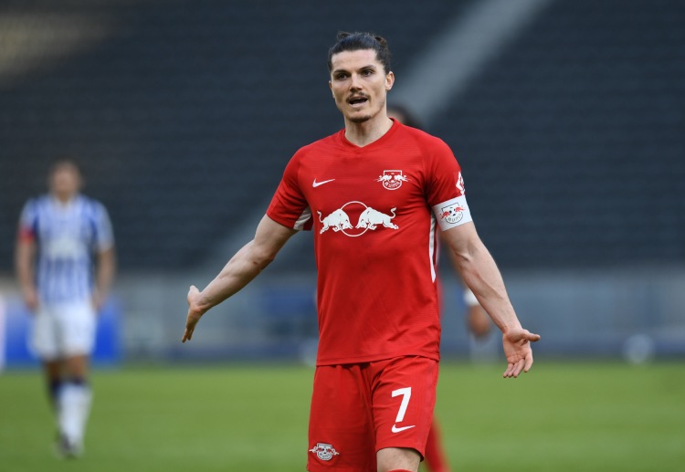 Marcel Sabitzer opened the scoring in RB Lezipzig's 0-3 away win vs Hertha Berlin