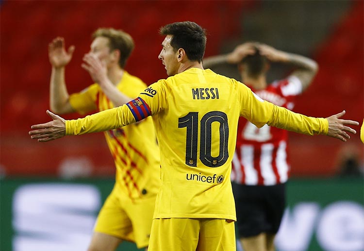 西甲巴塞罗那梅西的赛场动态