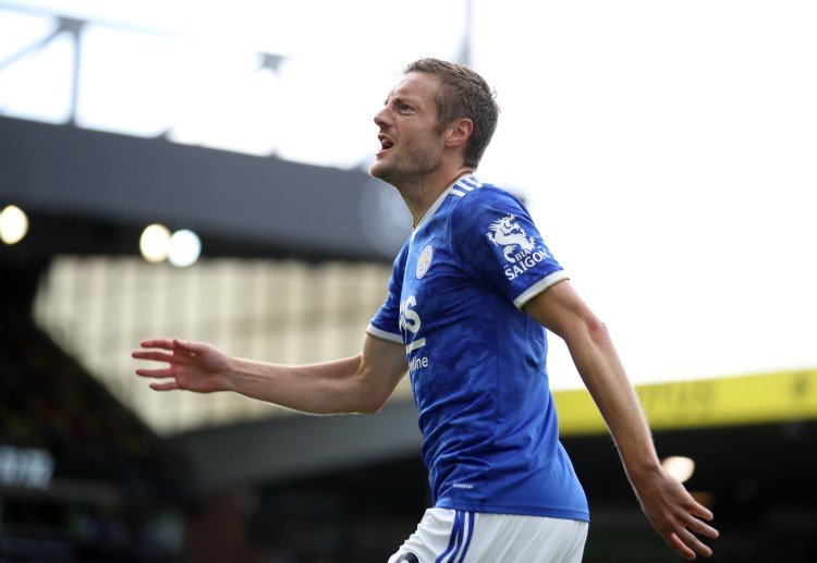 제이미 바디는 에티하드 스타디움에서 열린 맨체스터 시티와의 지난 프리미어리그 경기에서 득점했다.