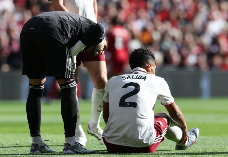 Arsenal suffer a Premier League defensive blow as William Saliba is sidelined with an ankle injury