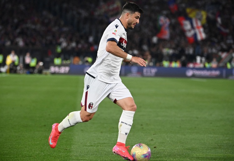 意甲联赛 本轮对阵尤文图斯，博洛尼亚的头号射手奥尔索利尼有望回到首发阵容。