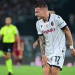 Bologna forward Ciro Immobile returns to the Stadio Olimpico in Serie A but is unlikely to play much