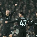 홀란은 이날 득점으로 EPL 역대 최단기간인 111경기 만에 100호 골 고지를 밟으며 앨런 시어러의 기록을 갈아치웠다.