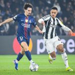 欧冠联赛 克瓦拉茨赫利亚传球，维蒂尼亚一脚远射破门，巴黎圣日尔曼以1比0领先。